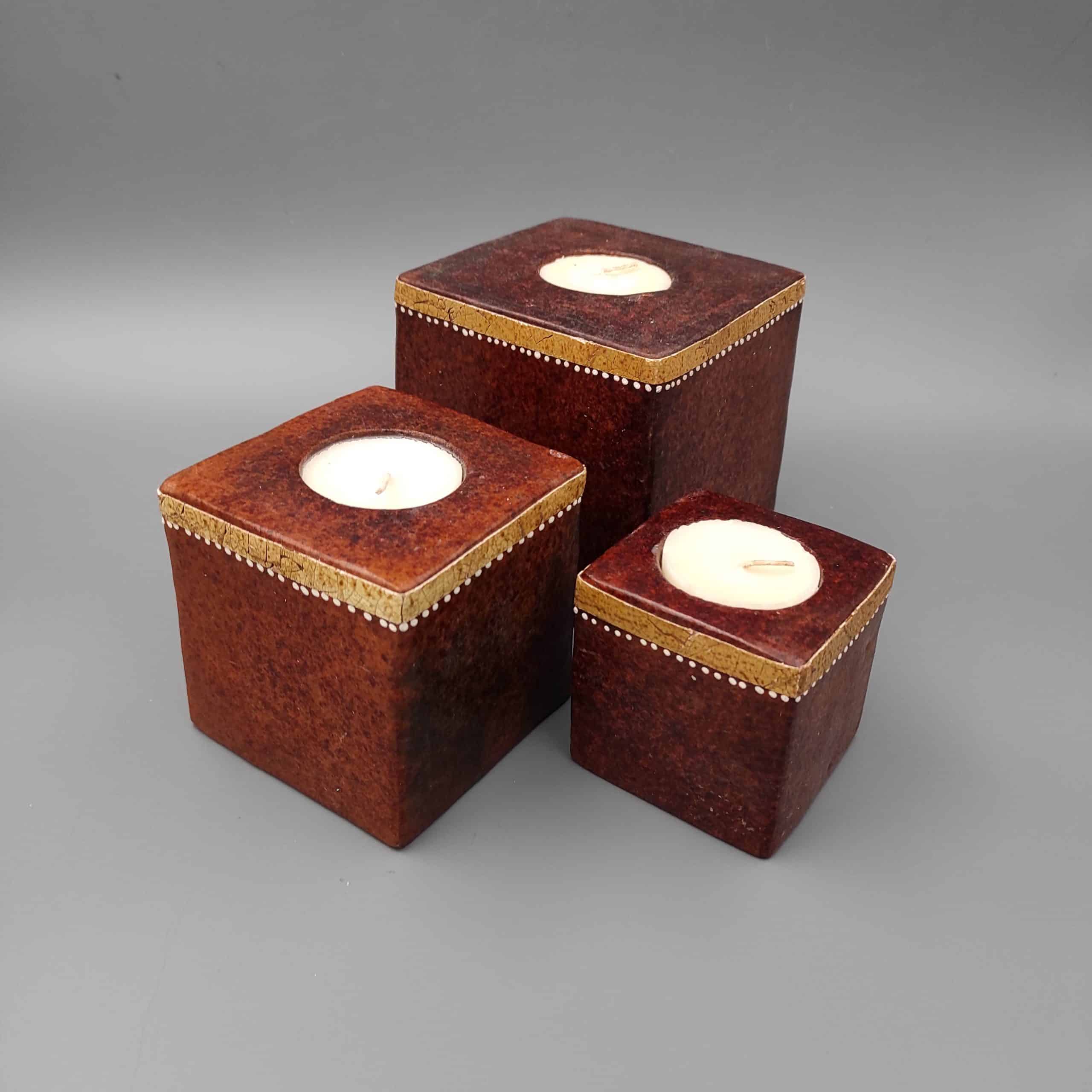 Kerámia gyertya kocka