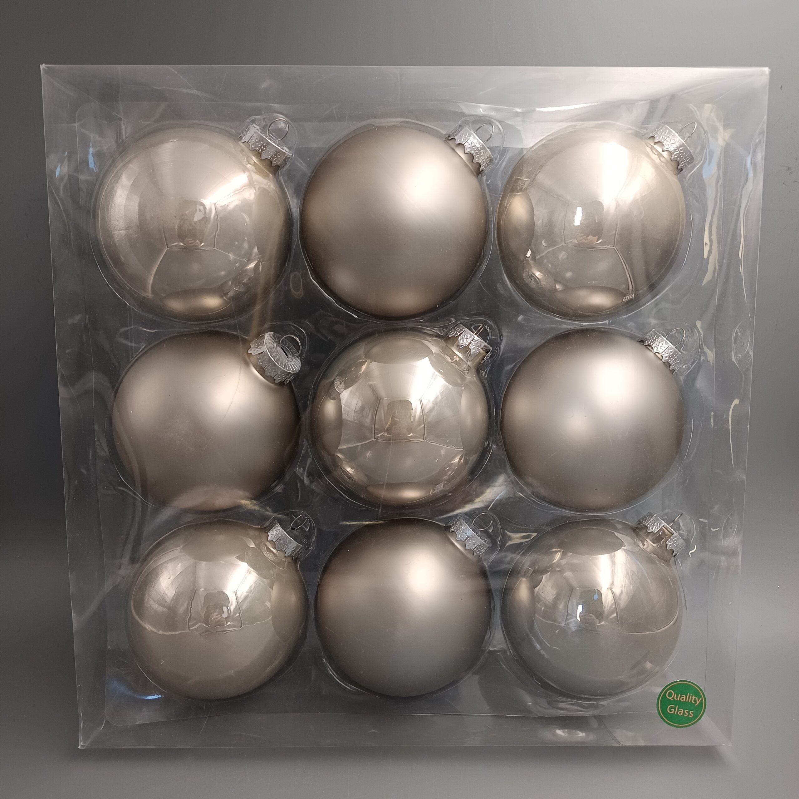 Karácsonyfadísz szett üvegből akasztós